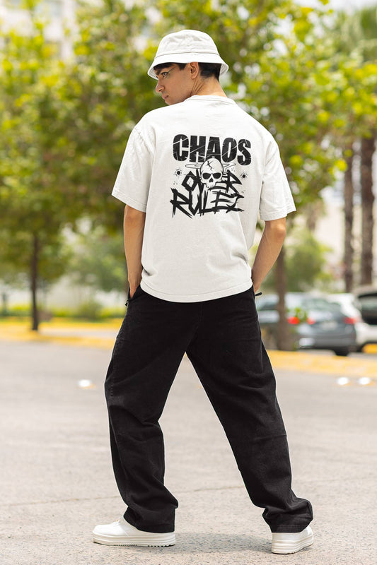 "CHAoS Over RULEz" Oversized Boxy Tee – Where Disorder Meets Style -color - - available in USA