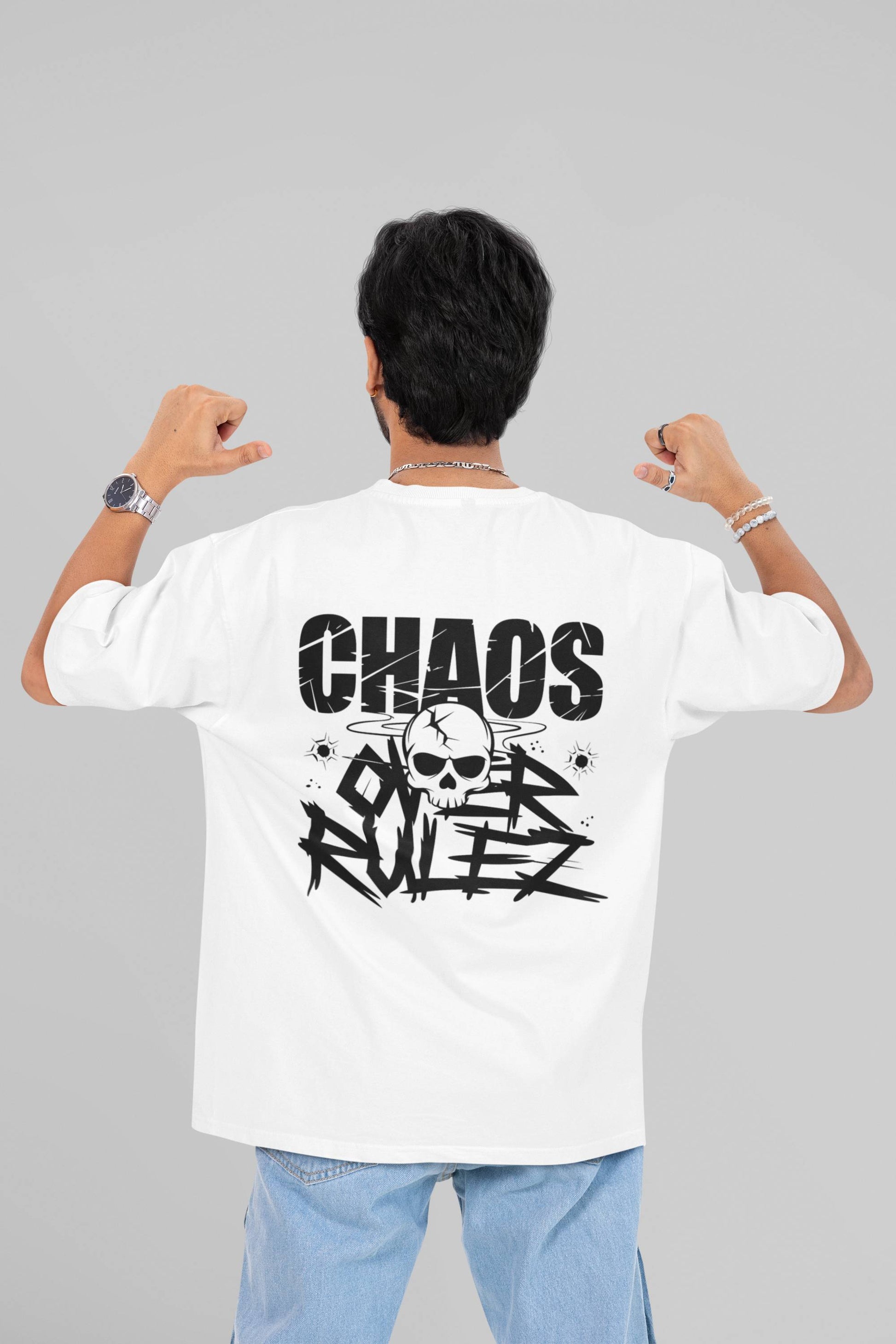 "CHAoS Over RULEz" Oversized Boxy Tee – Where Disorder Meets Style -color - - available in USA