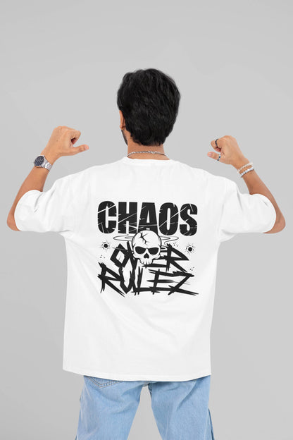 "CHAoS Over RULEz" Oversized Boxy Tee – Where Disorder Meets Style -color - - available in USA