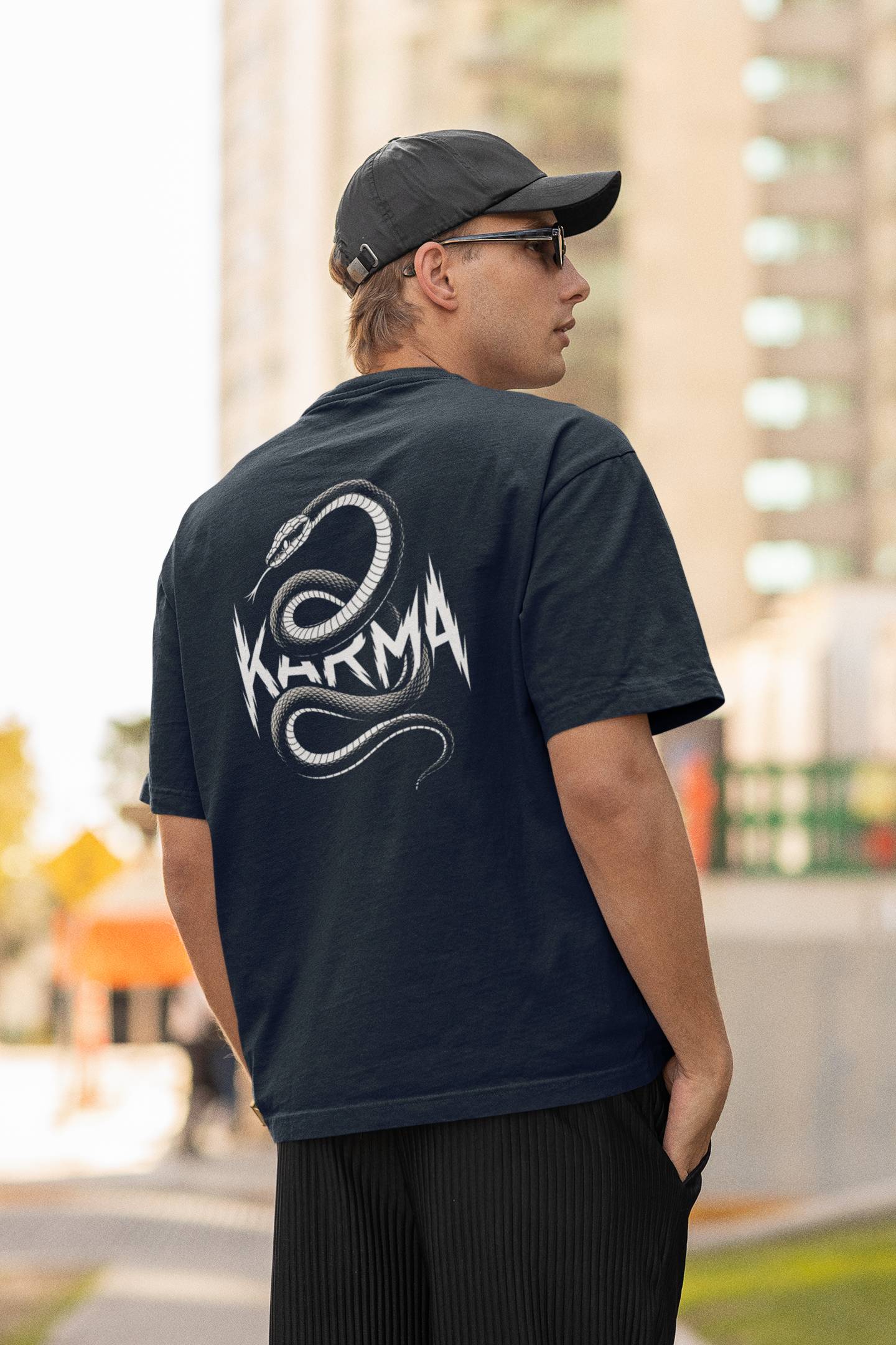 "KARMA" Oversized Boxy Tee – Strike with Style -color - - available in USA