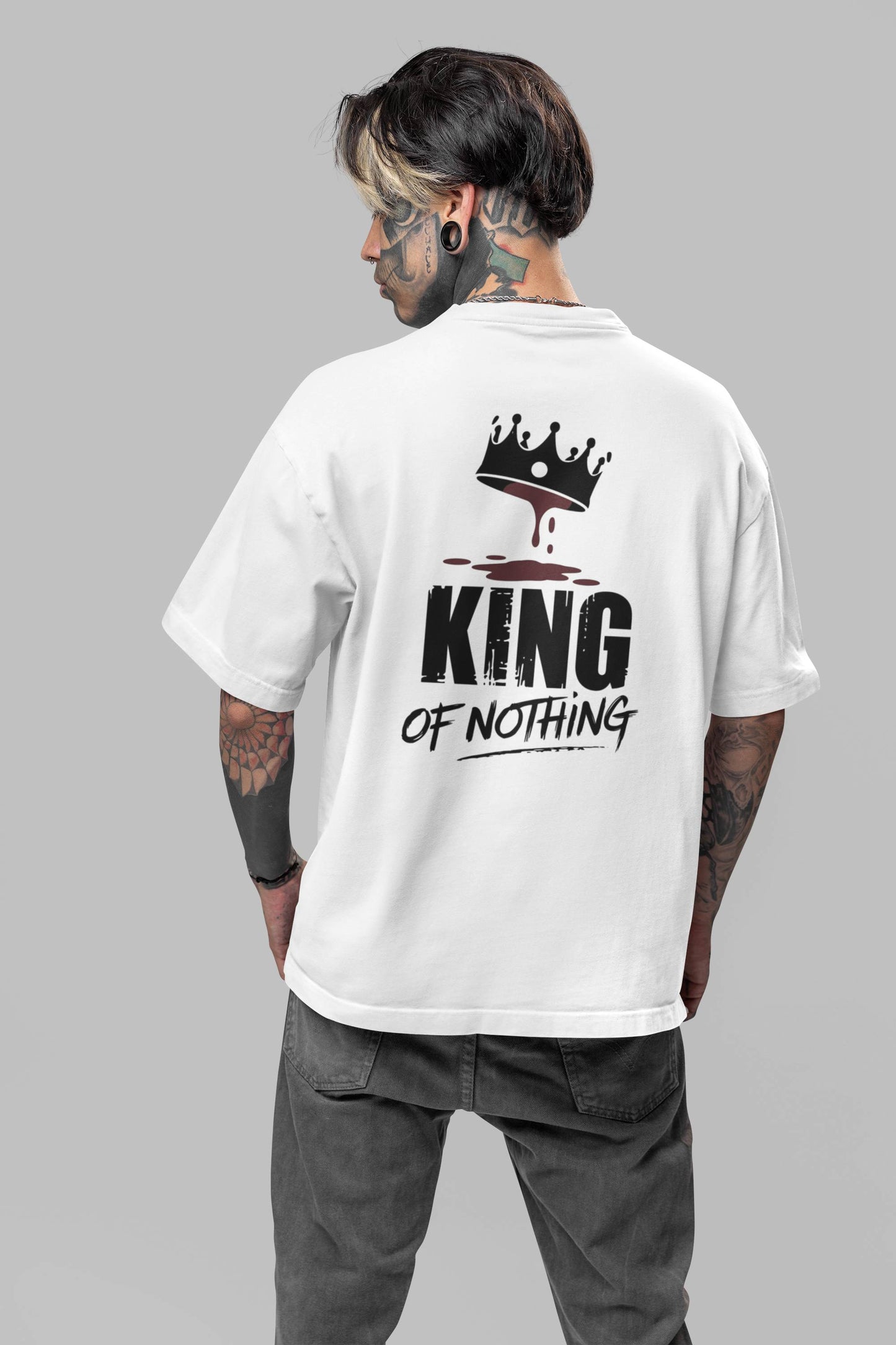 "King of Nothing" Oversized Boxy Tee – Rule Your Own Chaos -color - - available in USA