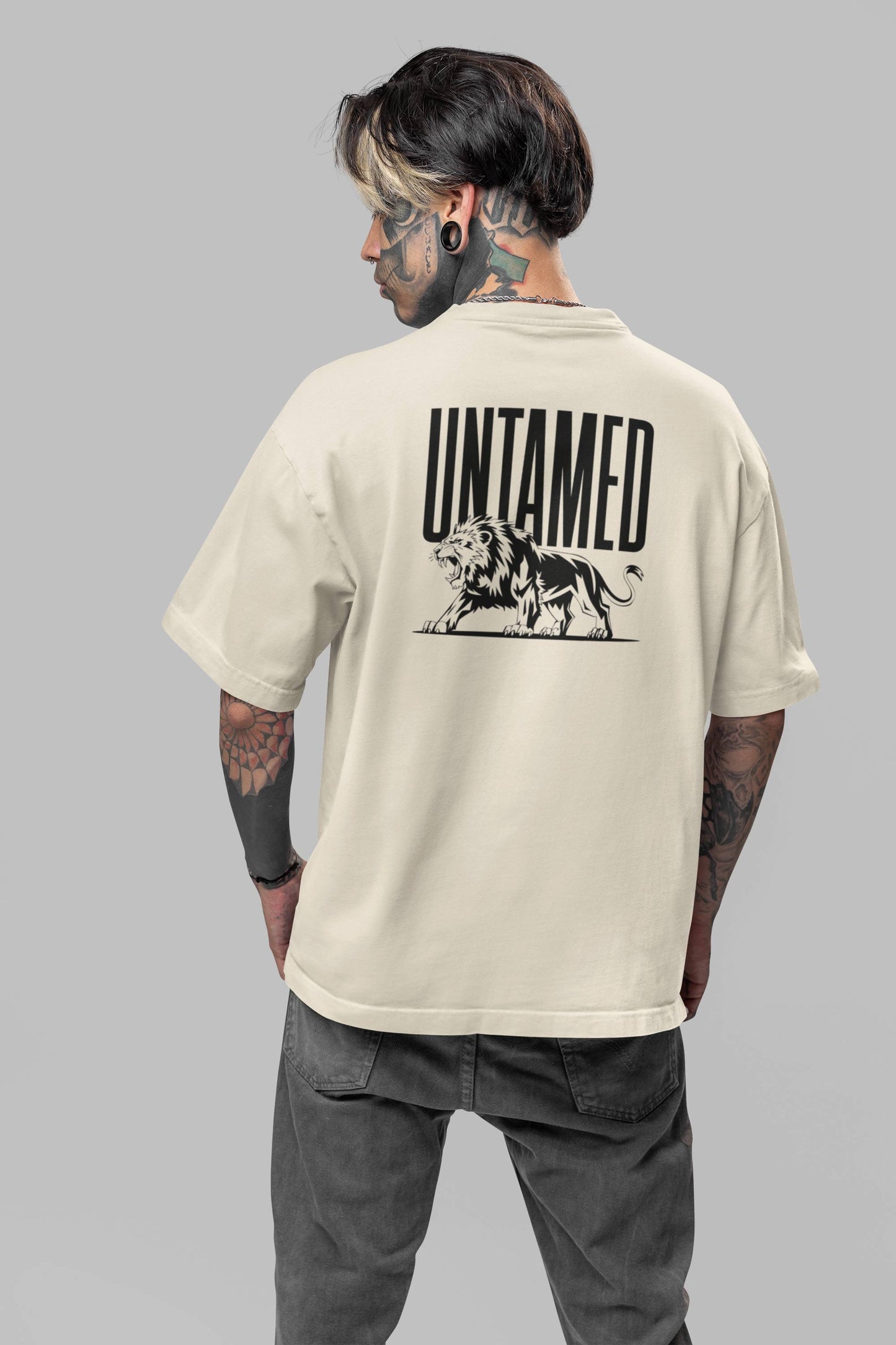 "Untamed Roar" Oversized Boxy Tee – Fierce Style, Unleashed -color - - available in USA