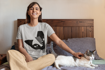 "Abstract Cat" Classic Unisex Tee – Sleek, Simple, and Seriously Cool -color - - available in USA