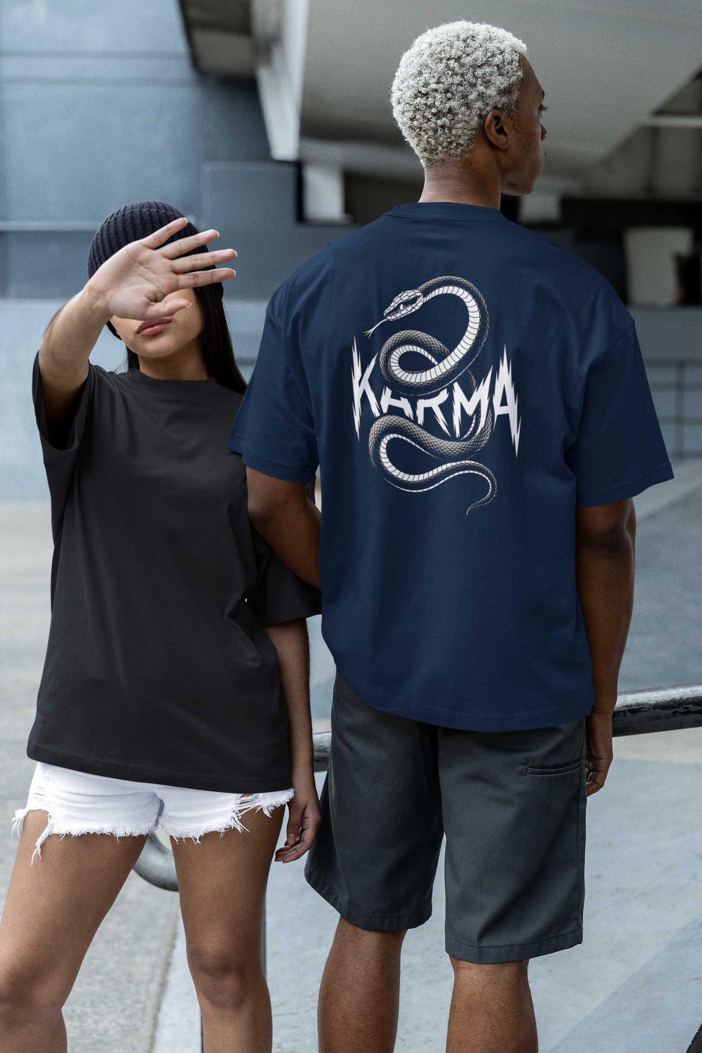 "KARMA" Oversized Boxy Tee – Strike with Style -color - - available in USA