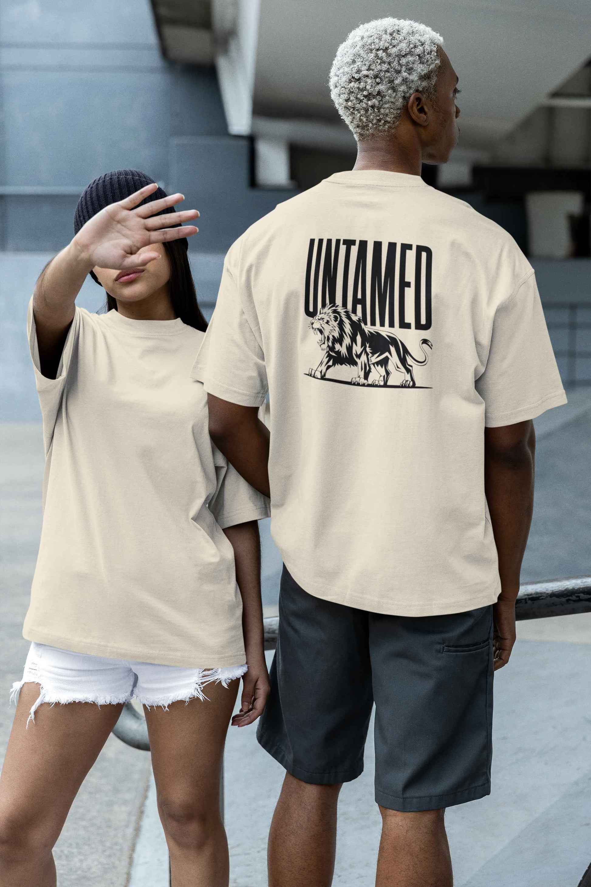 "Untamed Roar" Oversized Boxy Tee – Fierce Style, Unleashed -color - - available in USA