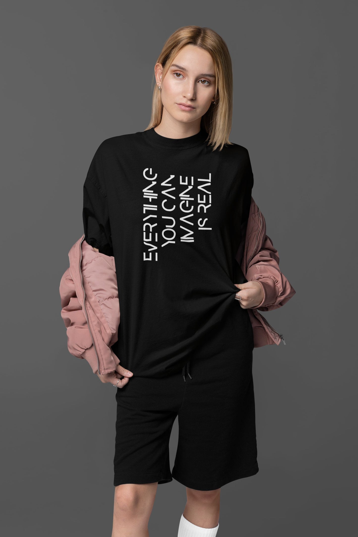 "Imagine More" Oversized Boxy Tee – Where Creativity Meets Comfort -color - - available in USA